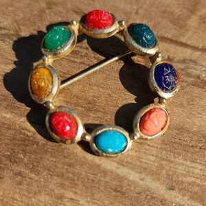 Vintage Craved Scarabs bracelet
